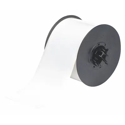 BRADY Continuous Label Stock: 3 in x 100 ft, Vinyl, White (Gloss) - Brady Thermal Transfer Continuous Label Rolls