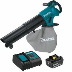 Battery-powered handheld blower delivering 215 cfm maximum air flow and 143 mph maximum air speed. Suitable for clearing leaves, grass clippings, and light debris from lawns, driveways, patios, and worksites.