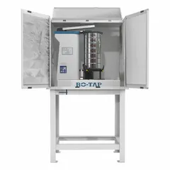 Steel sound enclosure designed to reduce noise from the RX-94 sieve shaker during particle analysis. Overall depth of 33 inches. Suitable for use in laboratory and quality control environments where sound containment is required.