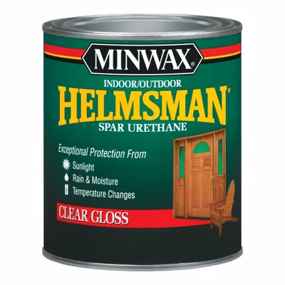 MINWAX 63200444 Clear Gloss Oil-Based Wood Varnish, 1 qt - Wood Sealers & Finishes