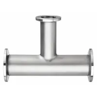 Vacuum Tee Fitting: 2 in OD x 1 1/2 in Pipe x 2 in OD, KF x KF x KF, 304 Stainless Steel, 40/50 (MPN ZUSA-TF-VAC-68)