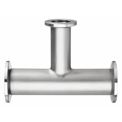 USA INDUSTRIALS Vacuum Tee Fitting: 2 in OD x 1 1/2 in Pipe x 2 in OD, KF x KF x KF, 304 Stainless Steel - Vacuum Tube Fittings