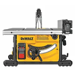 Benchtop portable table saw with 15 A current at 120 V AC. Rip capacity of 12 1/2 in left to 24 in right and bevel range of -2° to 47°. Suitable for ripping, crosscutting, and bevel cuts in lumber and sheet goods on job sites.