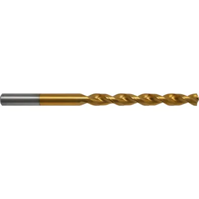 CLEVELAND Taper Length Drill Bit: 9/32", 135° Split Point, TiN-Coated Cobalt - Cobalt Taper-Length Drill Bits for Deep Hole-Drilling
