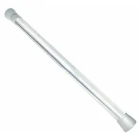 APPROVED VENDOR Shower Curtain Rod: 1 1/4 in Overall Wd, Zinc, Polished Chrome (MPN 15123)