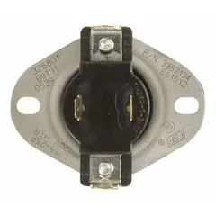 Genuine OEM replacement thermostat for Whirlpool washing machines and dryers. Regulates operating temperature to prevent overheating during drying cycles.