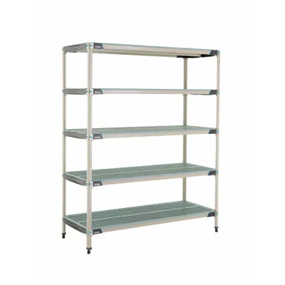 METRO Harsh-Environment Antimicrobial Stationary Plastic Shelving