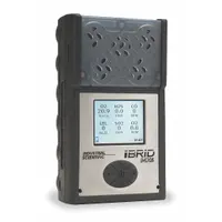 Multi-gas detector for monitoring combustible (LEL) and toxic gases (CO/H2S). Black housing, alkaline battery chemistry. Suitable for industrial environments where flammable and toxic gas hazards may be present