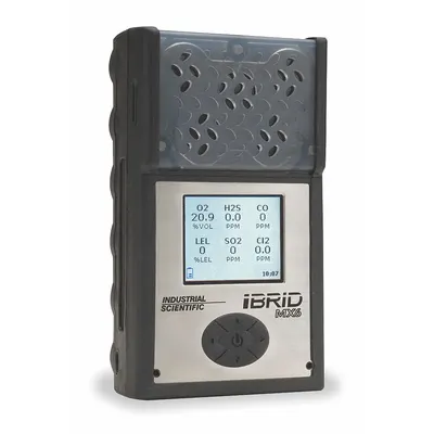 INDUSTRIAL SCIENTIFIC MX6 iBrid Multi-Gas Detector, LEL, CO/H2S, Alkaline, Black - Multi-Gas Detectors