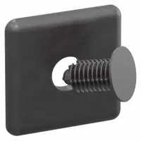 End Cap: 10 Series, Inch, 1 in x 1/8 in x 1 in, Black, ABS, Dust Cover, Matte, Single, 2 PK (MPN 2015-2)