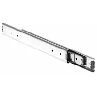 Side-mount, full-extension ball bearing drawer slide with a closed length of 21 21/32 inches. Designed for smooth sliding motion in machinery, tooling cabinets, and workstations