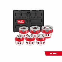This die head is designed for cutting NPT threads on 2-inch pipe using handheld pipe threaders. Constructed from high-speed steel, it produces right-hand threads. Suitable for plumbing, industrial piping, and mechanical contracting applications.