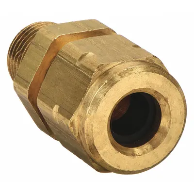 PARKER Compression Fitting Adapter: 3/8 in OD x 1/8 in Pipe Fitting Size, Compression x MNPT - Oil, Fuel & Coolant Compression Fittings