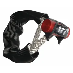 Synthetic shackle made from HMPE fiber, offering a breaking strength of 24,400 lbf with a 1-inch bar diameter. Used for load-securing and rigging applications requiring a lightweight alternative to steel shackles, such as towing, recovery, lifting, and tie-downs.