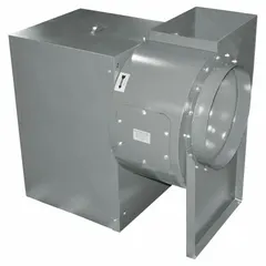 Belt-drive blower for kitchen exhaust and general utility ventilation in commercial or industrial settings. Supplied without drive pack, allowing separate selection of motor and pulley.