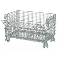 NASHVILLE WIRE Collapsible Bulk Container: 5 cu ft, 20 in x 32 in x 21 in, Lid Not Included, Silver (MPN JR5)