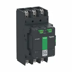 Non-reversing IEC contactor with 3 poles and 3 normally open contacts rated at 400 A. Coil voltage is 48 V AC at 60 Hz. Features spring-loaded wire termination. No integrated surge suppression. Suitable for switching and controlling high-power loads in industrial machinery and motor control centers.