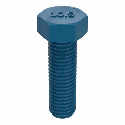 METRIC BLUE Hex Head Cap Screw: Steel, Class 10.9, Blue Phosphate, M12-1.75, Coarse - Class 10.9 Steel Hex Head Cap Screws