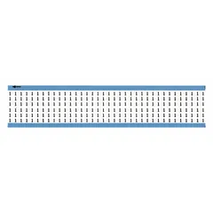 Preprinted wire marking label sheets from BRADY, featuring legend '1' in black on white vinyl cloth. Each pack contains 25 sheets with 900 labels total. Rated for continuous operation from -40°F to 176°F. Used for identifying wires and cables in electrical panels, machinery, and control systems.