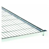 This wire shelf measures 72 inches by 24 inches and includes one shelf. It features a zinc finish and is intended for dry-use storage applications such as warehouses, retail backrooms, or light industrial settings where moisture is not a concern