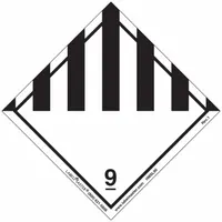 LABELMASTER Miscellaneous Dangerous Goods Placard: Dangerous, 3 15/16 in x 4 in, PVC, Label, 500 PK (MPN HMSL90)