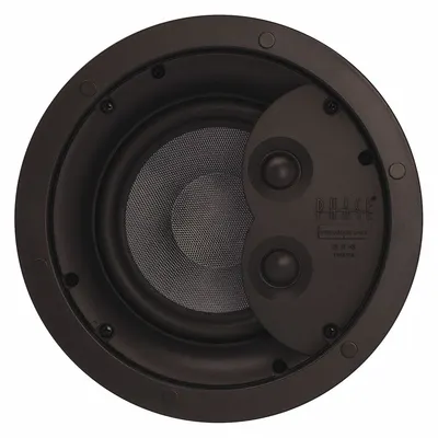 PHASETECH Speaker: Passive, 2-Way, 8 ohm Impedance, 7 3/4 in Overall Wd, 4 3/4 in Overall Ht - Ceiling-Mount Speakers