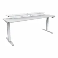 VERSADESK Electric Sit-Stand Desk: White, Wood, 60 in Overall Wd, 30 in Overall Dp, Laminate/Steel (MPN VT1376030-03-05)