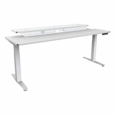 VERSADESK Electric Adjustable-Height Desk, 60 x 30 in, White Laminate/Steel - Electric Adjustable-Height Desks