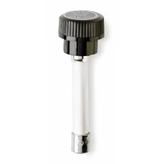 The BUSSMANN GMQ-3 is a 3 A, 300 V AC time-delay fuse from the GMQ Series. It features a cylindrical body style with integrated insulating caps. The time-delay characteristic allows the fuse to withstand temporary inrush currents, making it suitable for overcurrent protection in motors, transformers, and other inductive loads.