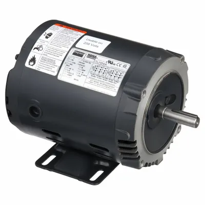 Dayton General Purpose Motor: C-Face/Rigid Base Mount, Open Drip Proof, 1/4 hp - C-Face with Rigid Base 3-Phase General Purpose AC Motors