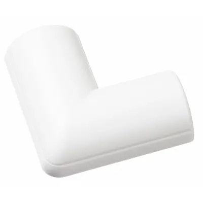 D-LINE 90 Degree Flat Elbow for Micro+ Raceways, White, Plastic, FLFB2010W - 90 Degree Elbows for Nonmetallic Single-Channel Raceways