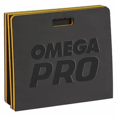 Foam kneeling pad with a cutout handle for easy transport. Provides cushioned support to reduce joint strain during kneeling tasks in industrial maintenance, assembly, or flooring work. Black foam construction, 3 in thick.