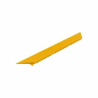 Mat Edging: Ramp Edge, 6 in x 3 ft, NOTRAX M.D.-X Ramp System™, Ribbed, Yellow, Nitrile Rubber (MPN 552M0003YL)