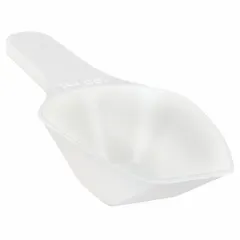 Polypropylene Lab Scoop, 100 mL Capacity, 67 mm Length, White, FDA Grade