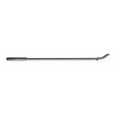 Iron mount and demount tool extension with 1 in stock size. Designed for use with tire irons to provide additional leverage when servicing agricultural tires.
