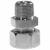 ERMETO Compression Fitting Adapter: 6 mm OD Size, 1/8-27 Thread Size, 630 bar Max Op Pressure (MPN GE06S1/8NPTCFX)