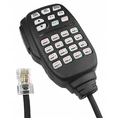 BANSHEE Speaker Microphone: Fits Icom, 3.5 mm Jack, 24 in Cord, Push To Talk, Noise Cancelling - ICOM-Compatible Microphones & Speakers