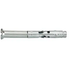 Flat-head sleeve anchor for fastening fixtures, brackets, and equipment to concrete, brick, or block. Stainless steel construction provides corrosion resistance. 3/8" diameter, 6" overall length, 5/16"-18 thread size. 50-pack.