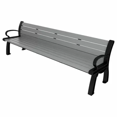 ULTRASITE Heritage Vandal Resistant Resinwood Bench - Vandal Resistant Resinwood Benches
