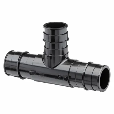 ZURN QEPT776X Expansion Polymer Barbed Tube Tee Fitting - Expansion Polymer Barbed Tube Fittings