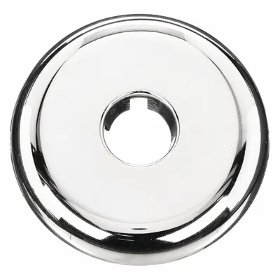DEARBORN BRASS Split Flange: Plastic, Chrome-Plated, 1/2 in Fits Pipe Size - Split-Flange Escutcheons