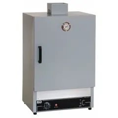 Mechanical forced-air convection oven with 2.86 cu ft capacity, 1550 W power, and 115V AC operation. Provides maximum temperature of 232°C with temperature uniformity and accuracy tolerance of ±3°C at 150°C. Suitable for uniform heating, drying, and curing processes in laboratory and industrial applications.