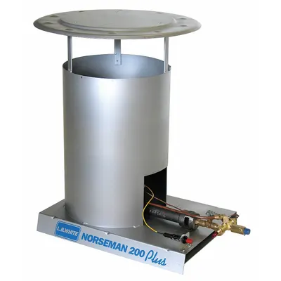 L.B. WHITE Portable Gas Floor Heater: 200,000 BtuH Heating Capacity Output, 9.28 lb/hr - Portable Gas Convection Can Heaters