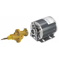 This direct-drive rotary gear pump features a bronze body and bronze gear. It operates with a 1/3 hp motor at 115/230V AC and has 1/4" FNPT ports. Suitable for transferring non-abrasive liquids in lubrication, hydraulic, or circulation systems.