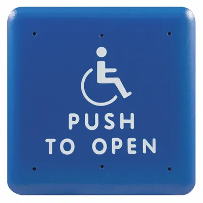 BEA Exit Push Button: 4 3/4 in Ht, 5/8 in Dp, 4 3/4 in Wd, ADA Compliant - Push-to-Exit Buttons
