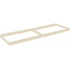 This boltless shelf kit from HALLOWELL provides a 72 in x 48 in open deck surface with a 1000 lb load capacity. It features a single straight configuration, a powder-coated steel frame in tan, and includes a center support. Suitable for organizing heavy parts, boxes, or tools on boltless shelving systems in warehouses, distribution centers, and manufacturing facilities.