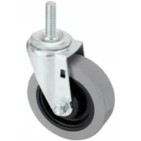 APPROVED VENDOR Stem Caster: Swivel, 4 in Wheel Dia., 1 1/4 in Wheel Wd, Polyurethane, Light Duty