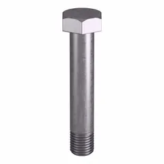 Structural bolt with heavy hex head, inch thread size 1 1/4"-7, and 7-inch length. Made to ASTM A193 material quality standards and ASME B18.2.1 dimensional standards. Supplied in a small pack without nut. Used in structural steel connections and heavy machinery assembly.