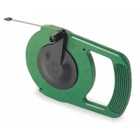 GREENLEE Fish Tape: 25 ft Lg, Crank Handle Tape Retraction, Flat Tape Shape, Metal Eyelet End Style (MPN 438-2X)