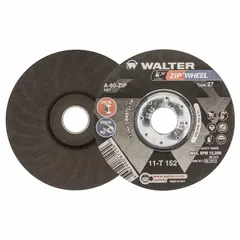 This general purpose cut-off wheel is designed for cutting carbon and stainless steel. It features a Type 27 depressed center and measures 5 inches in diameter with a 3/64-inch thickness and 7/8-inch arbor hole. The 60 grit abrasive provides efficient material removal. Suitable for metal fabrication, maintenance, and repair tasks.